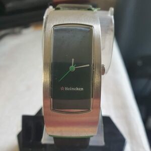 🦋 Heineken Promotional Silver/Black Women's Watch
